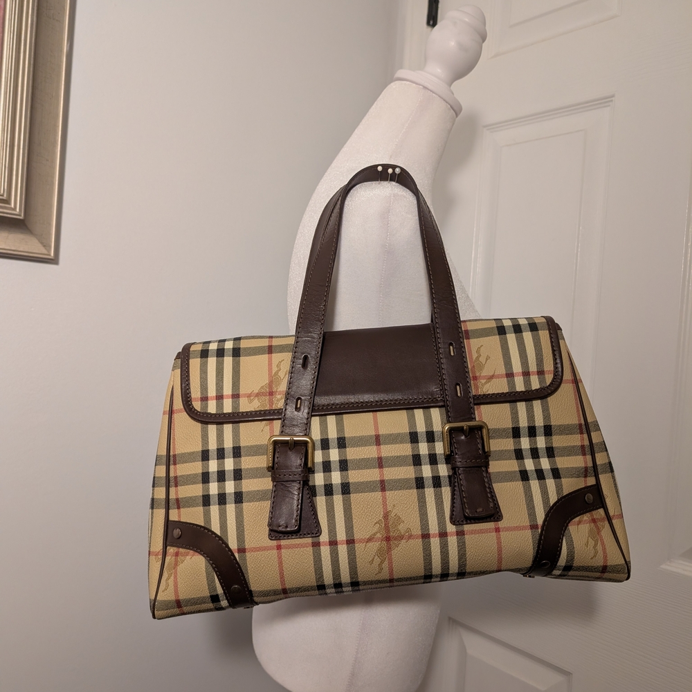 Burberry Haymarket Satchel - Picture 2 of 12